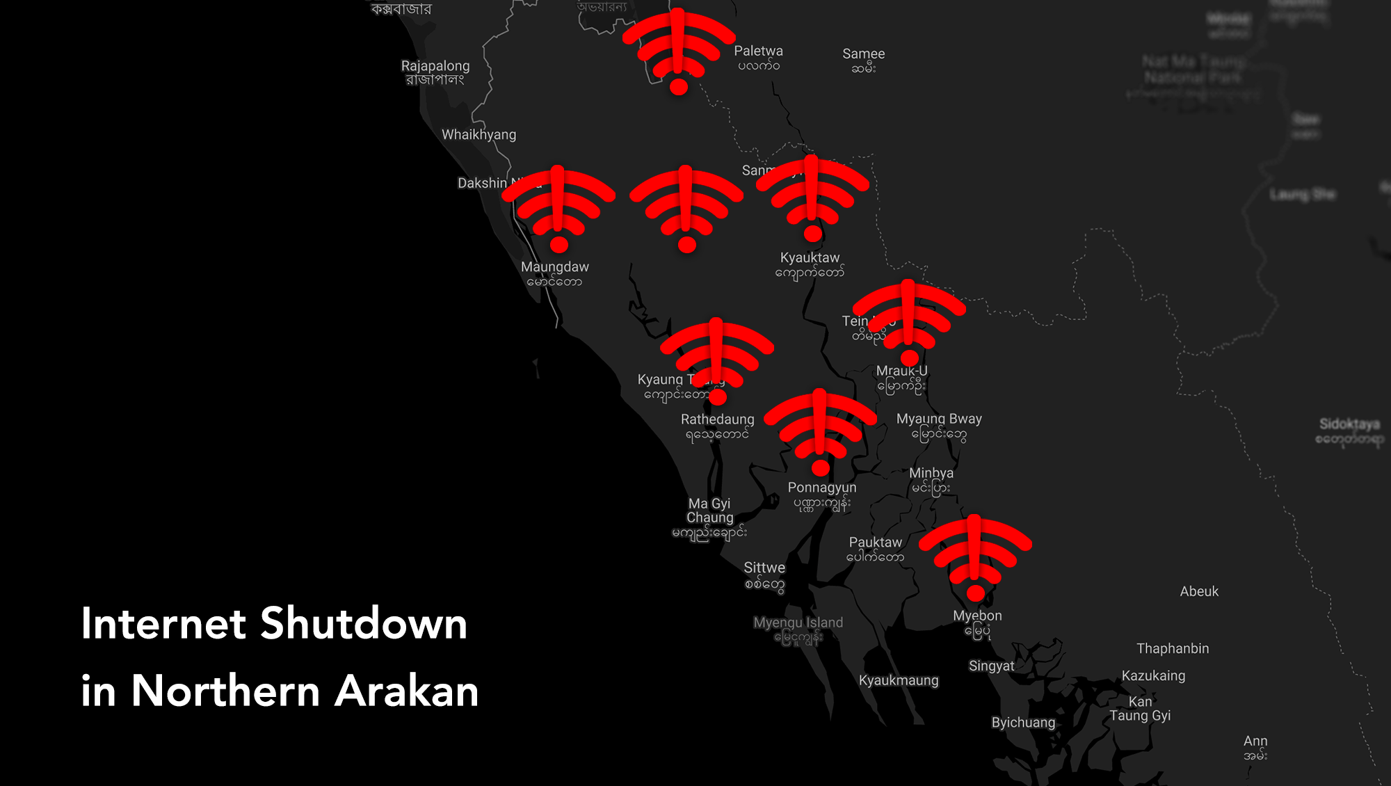 Internet Shutdown Myanmar Rakhine Arakan Chin